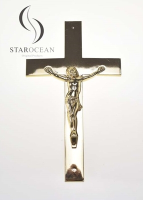 Золотой PP переработанный материал католический похоронный крест классический стиль ECO Friendly PF-02